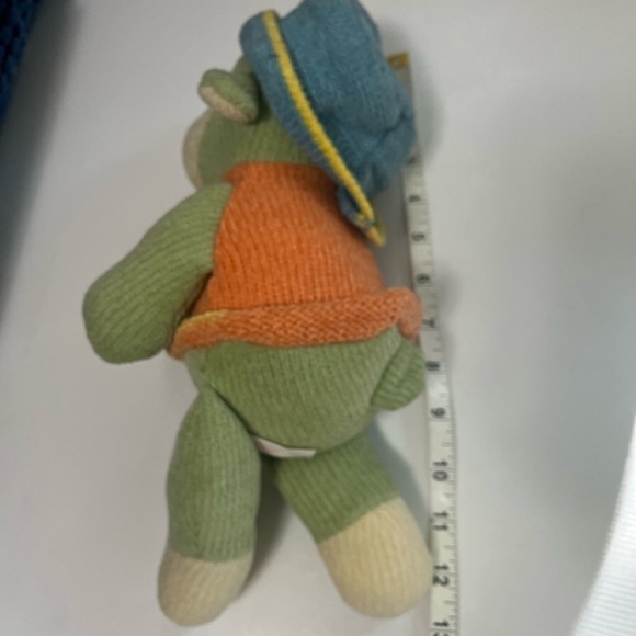 12” Russ Berrie Wootles Knit Lamb Plush in Pastel Sweater & Hat crochet flowers - Picture 3 of 11